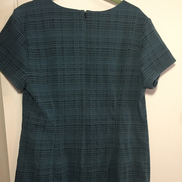 Sharagano Plaid Sheath Dress Blue Black 12P - Picture 5 of 5